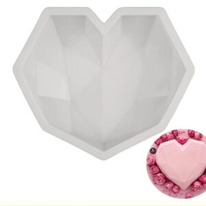 3D Diamond  Heart Shape Silicone Mold